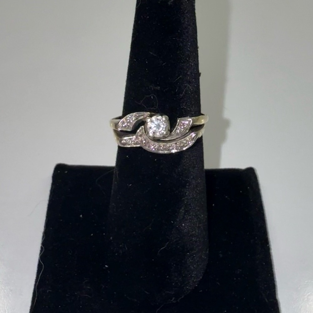 VTG diamond wedding set